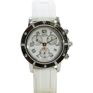 Pre-Owned Hermès Chronograph Quartz Mother-of-Pearl